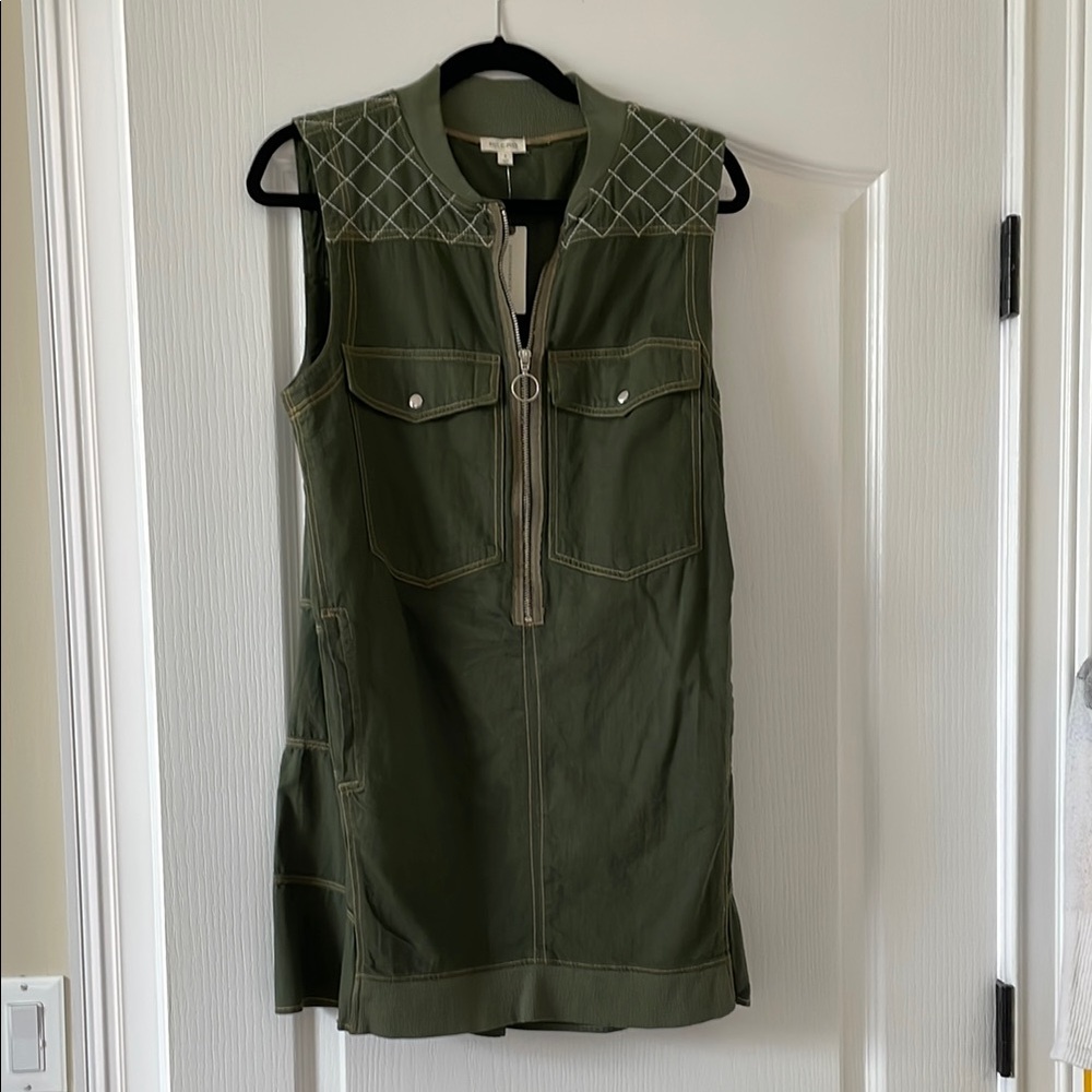 Anthropologie Olive Green Sleeveless Dress
